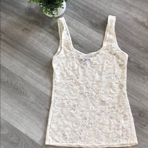 SOLD White Aritzia Lace Top
